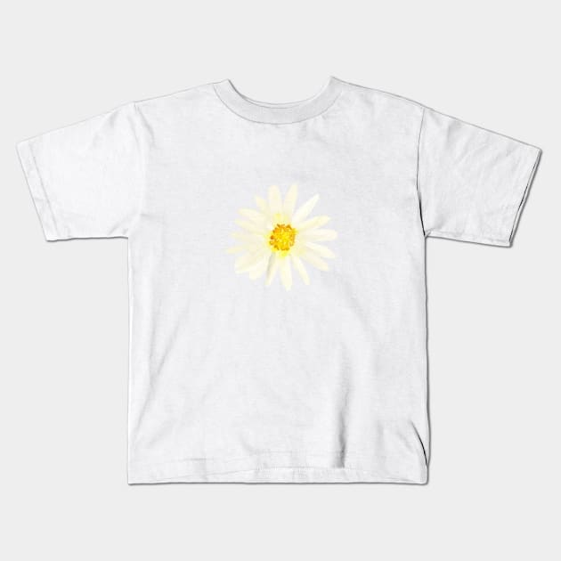 Daisy | Watercolor | Art | Pattern | White Kids T-Shirt by Harpleydesign